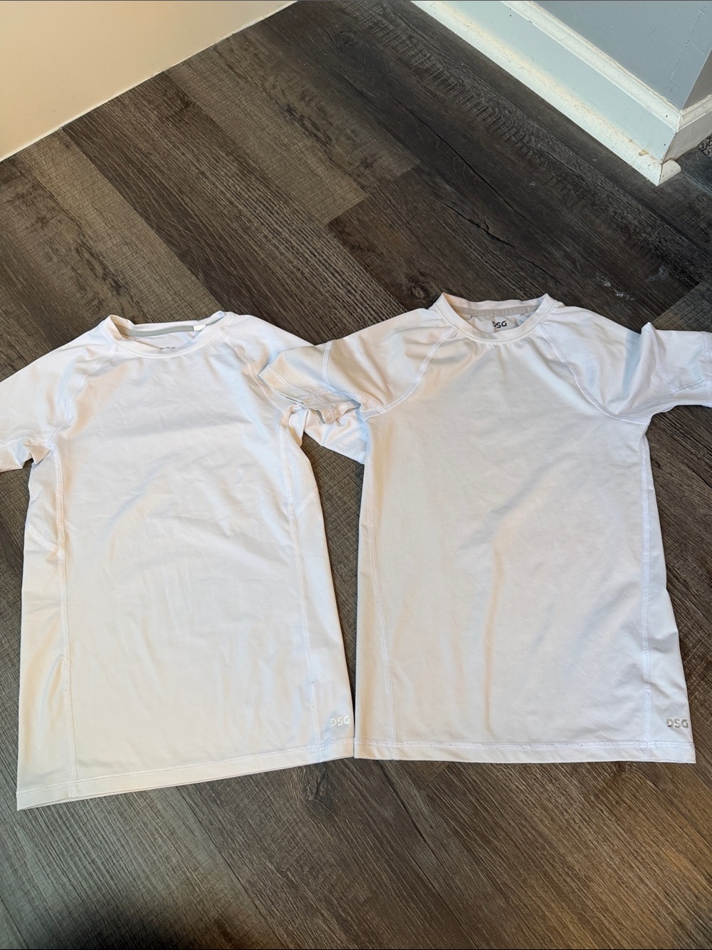 DSG White Short-Sleeve Performance Tees for Kids (Pair)